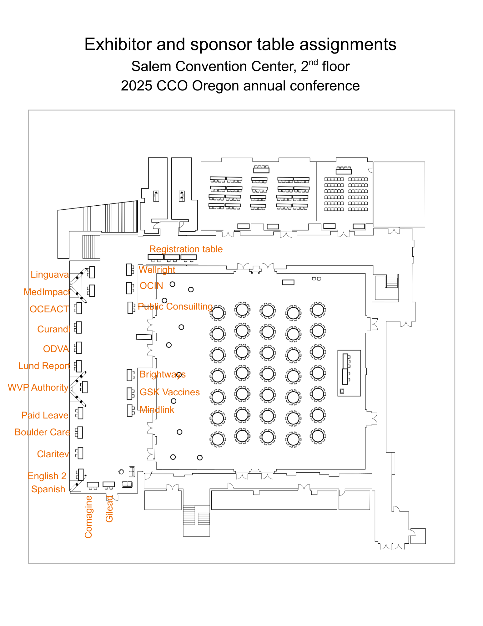 Exhibitor map – CCO Oregon, October 6, 2025